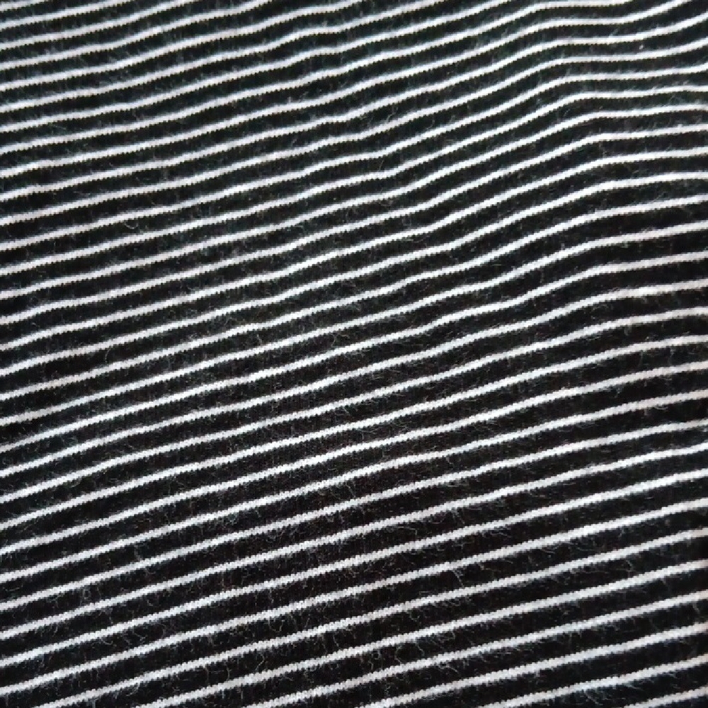 SO | Pleated Striped Black & White Skater Mini Skirt Medium - Picture 4 of 4